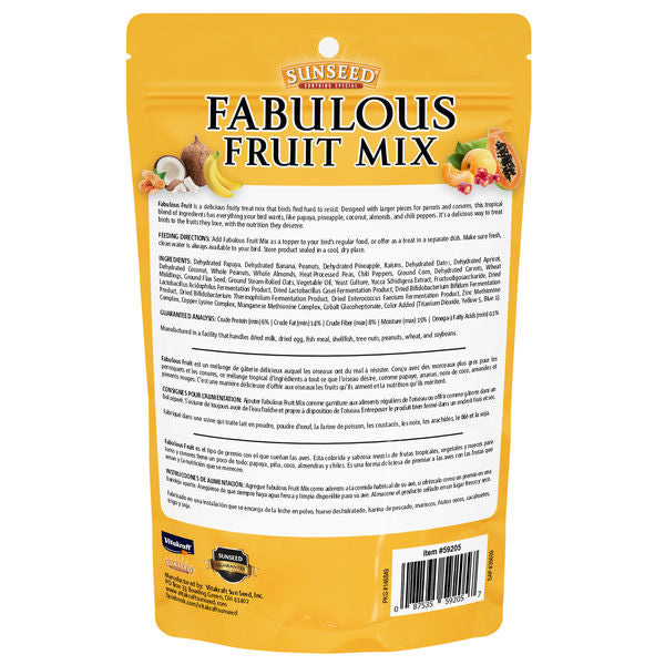 Sunseed Fabulous Fruit Mix 12-oz, Bird Treat