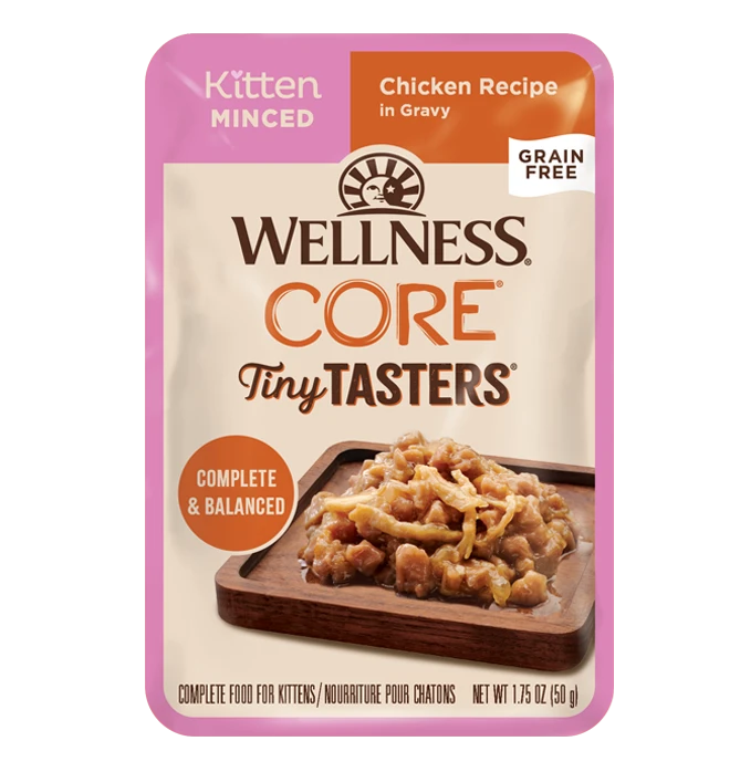 Wellness CORE? Tiny Tasters? Minced Kitten 1.75-oz Pouch, Wet Cat Food