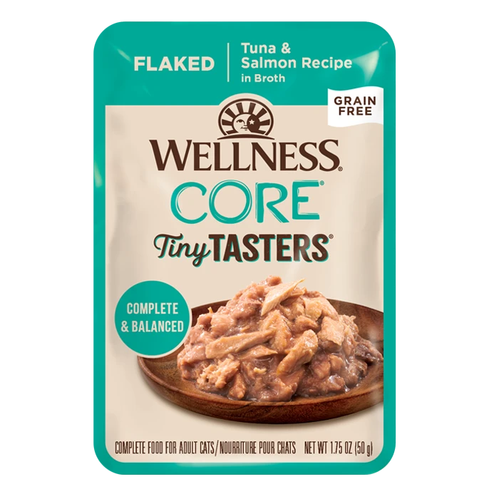 Wellness CORE? Tiny Tasters? Flaked Tuna & Salmon Recipe 1.75-oz, Wet Cat Food