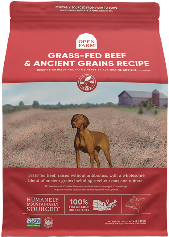 Open Farm Ancient Grains Grass-Fed Beef , Dry Dog Food