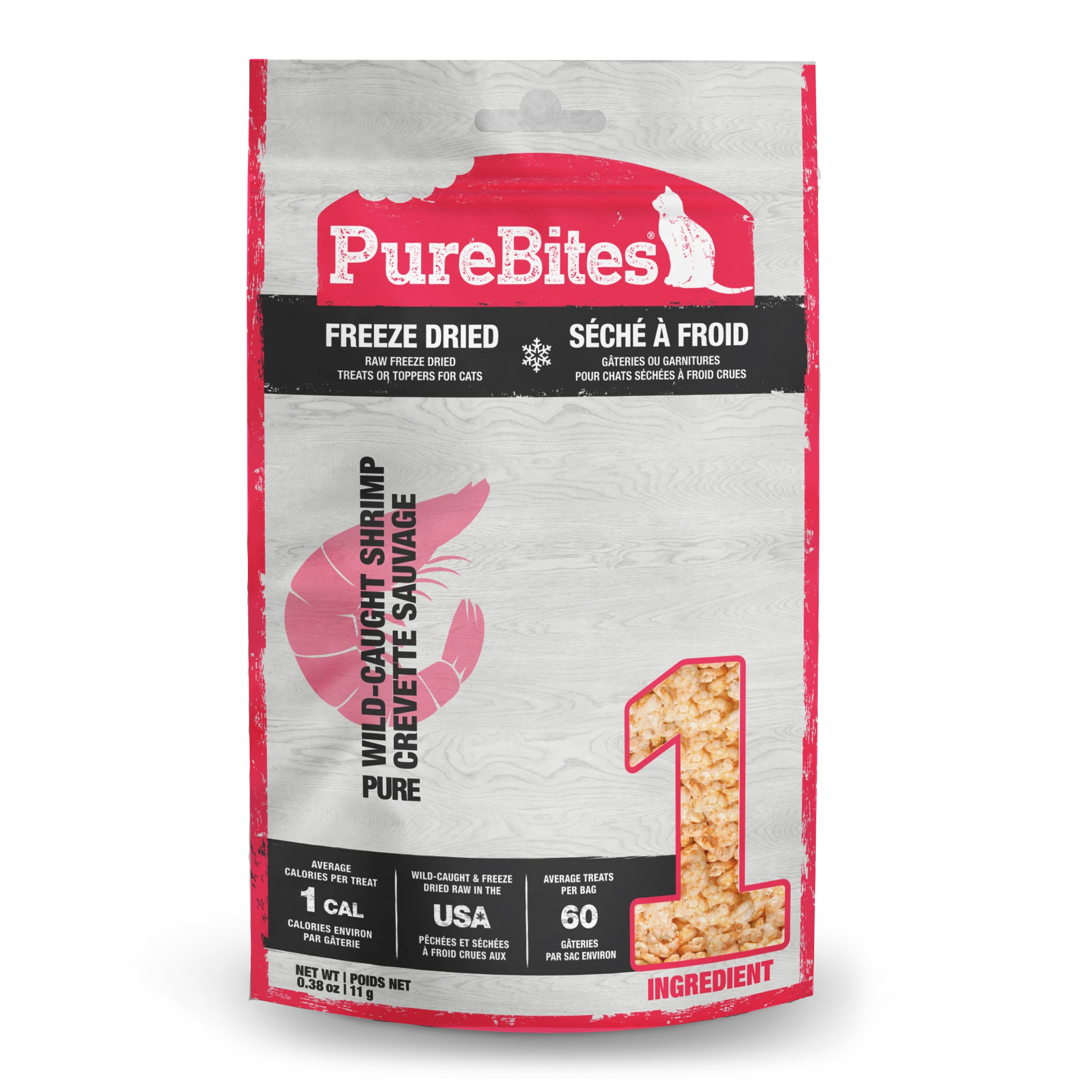 PureBites Freeze-Dried Cat Treats 6.5-oz, Shrimp Recipe