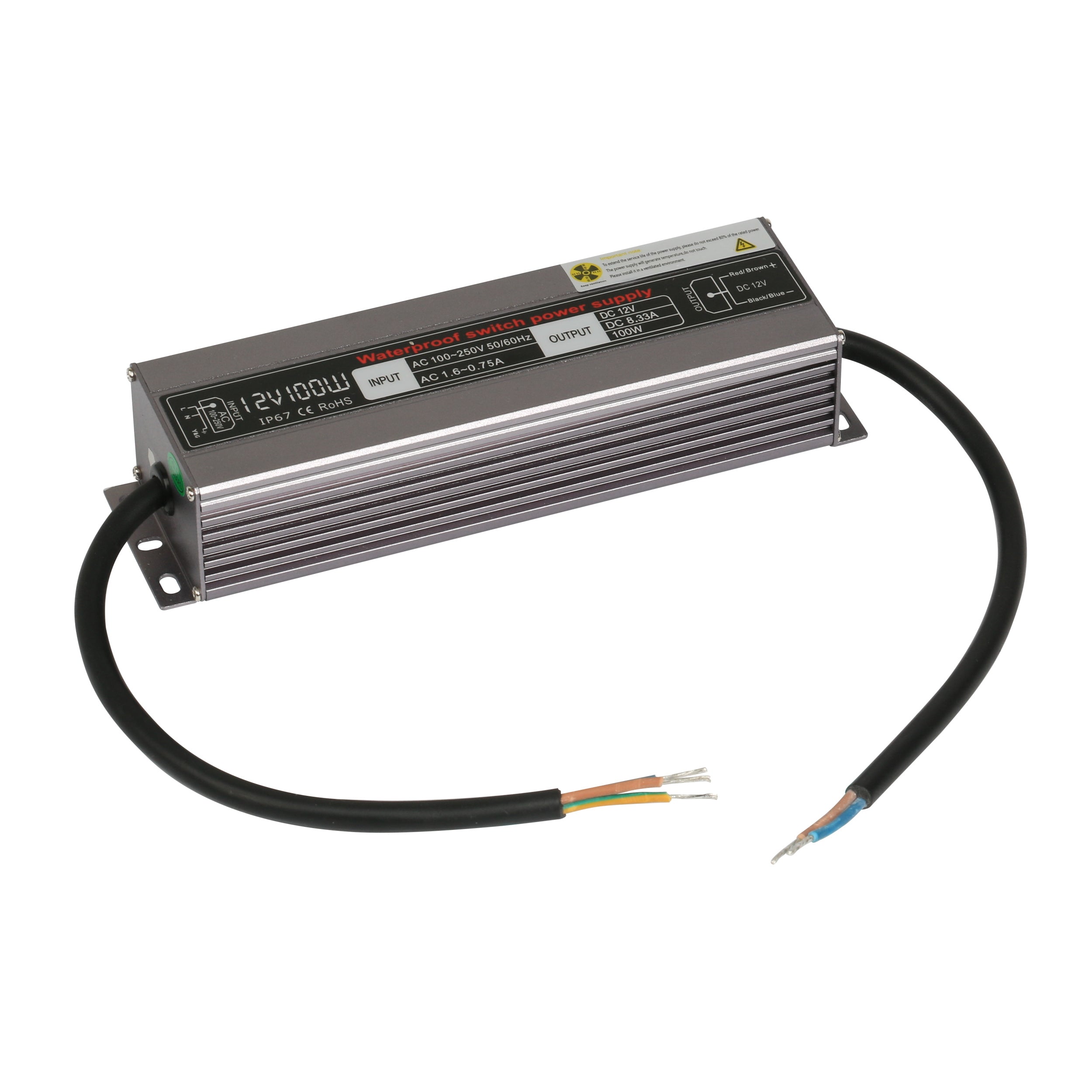LED Power Supply waterproof 12V100W IP67 KNL
