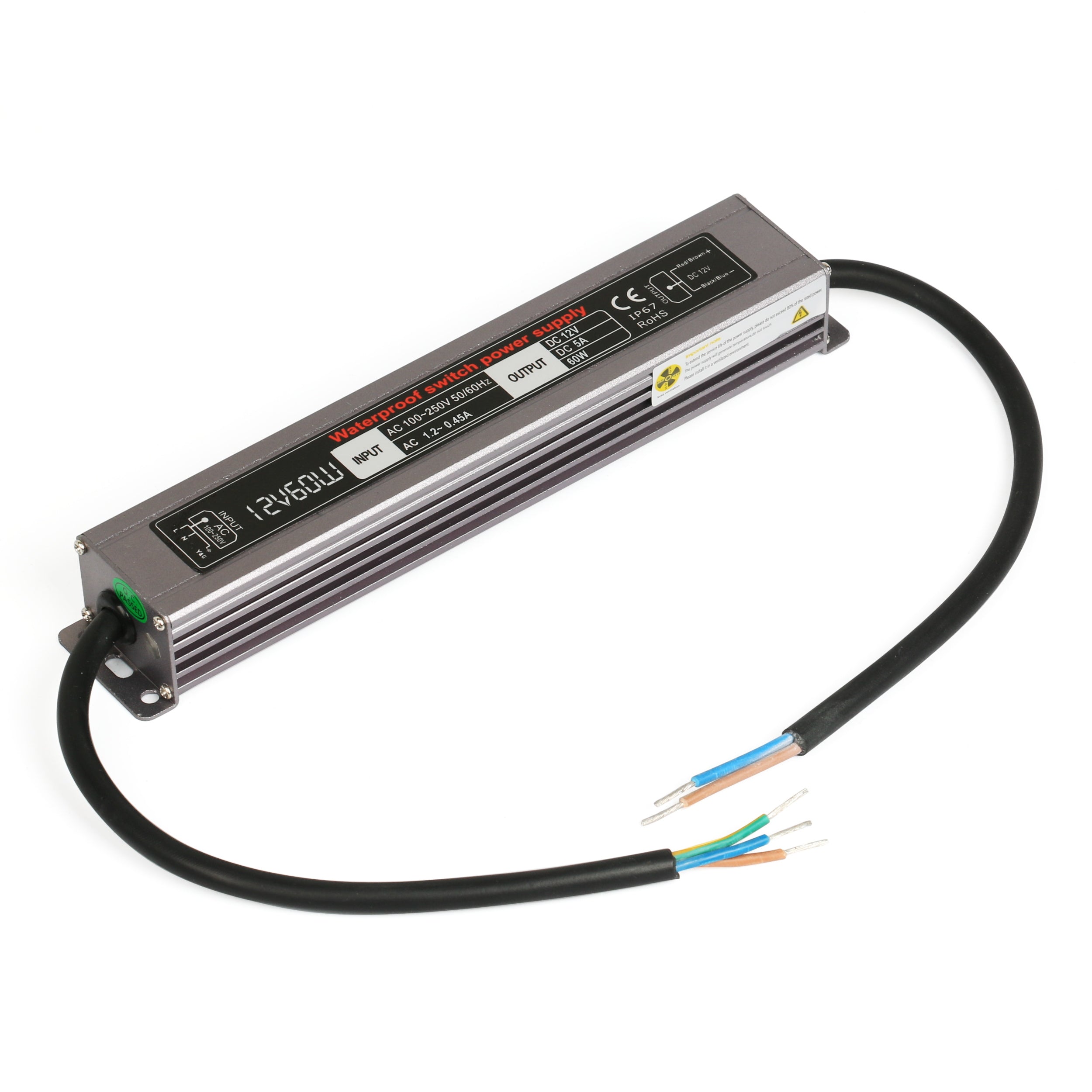 KNL LED Power Supply waterproof IP67 12V 60W