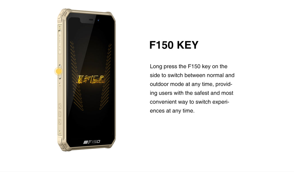 F150 Key found on the side of the B2021 rugged phone is explained