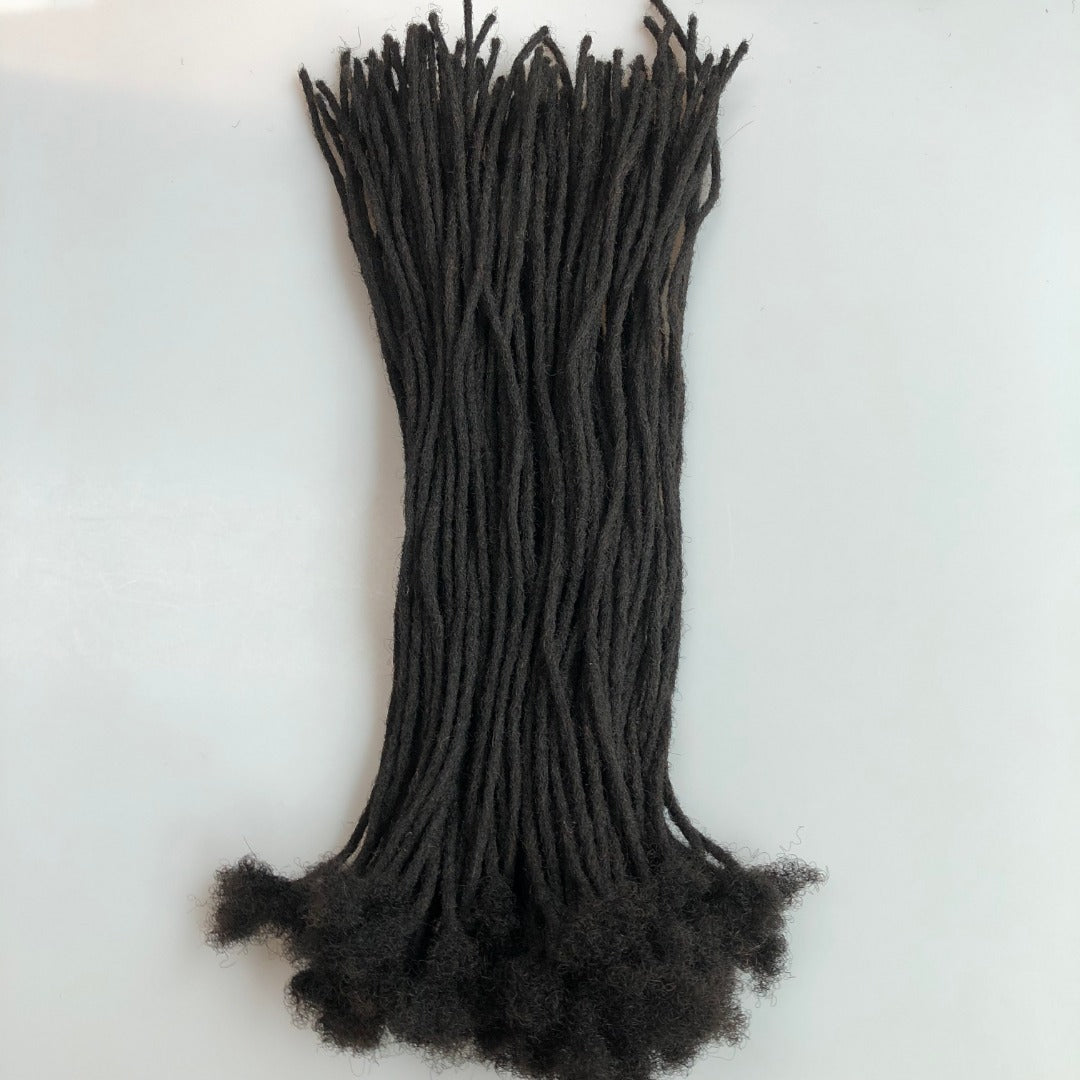 Human Hair Locs Extensions 100% Afro Kinky - Bundles of 10 Locs/pk