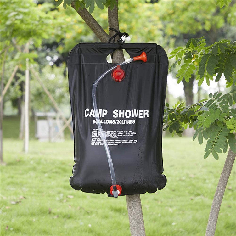 20L Camp Shower Bag Solar Energy Heated Portable Folding Outdoor Bath Bag