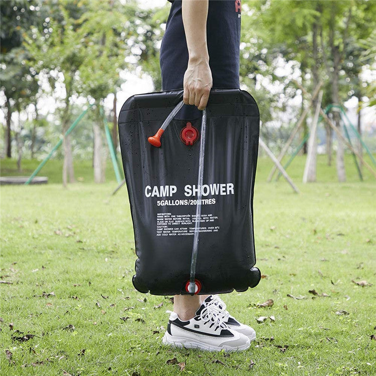 20L Camp Shower Bag Solar Energy Heated Portable Folding Outdoor Bath Bag