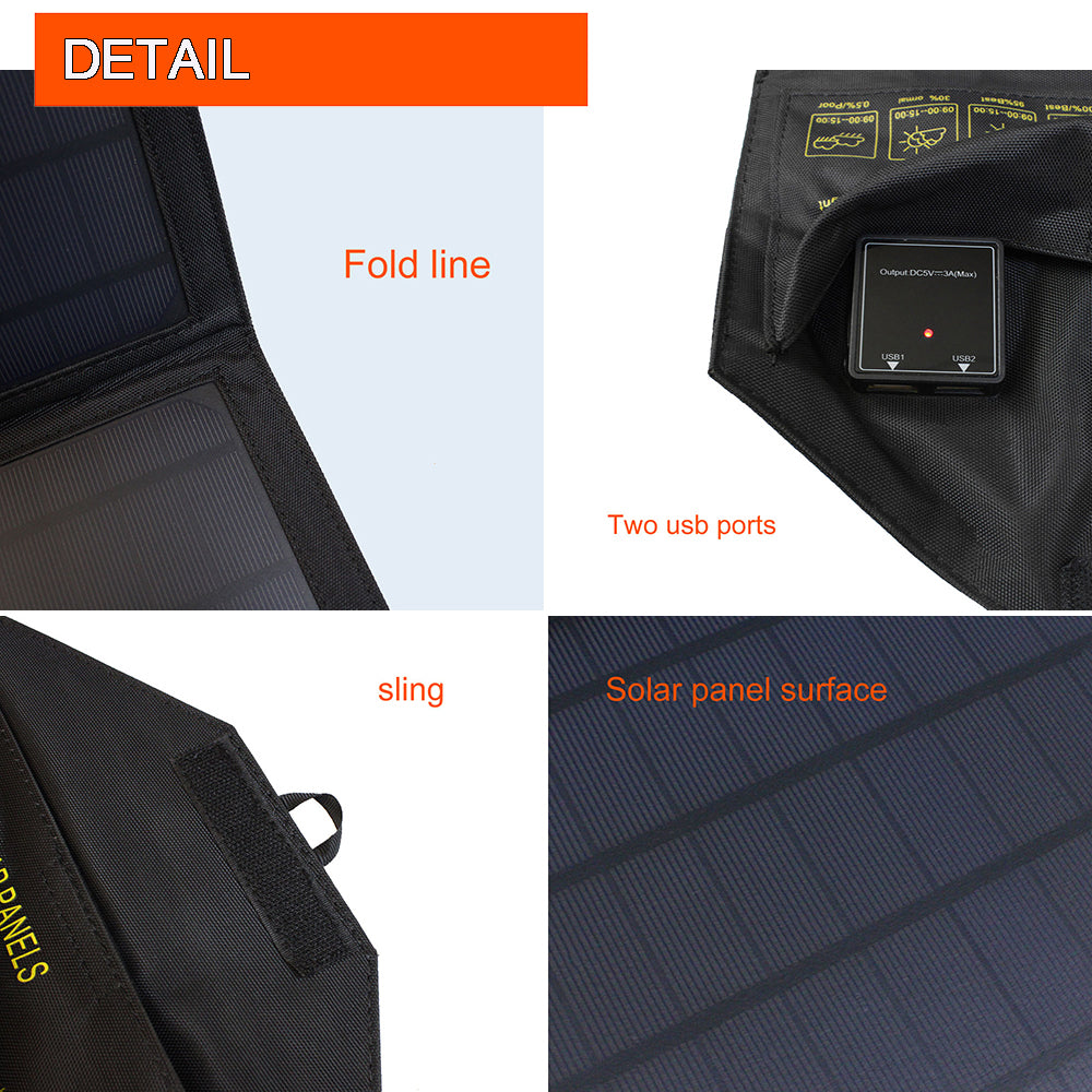 21W USB Foldable Solar Panel