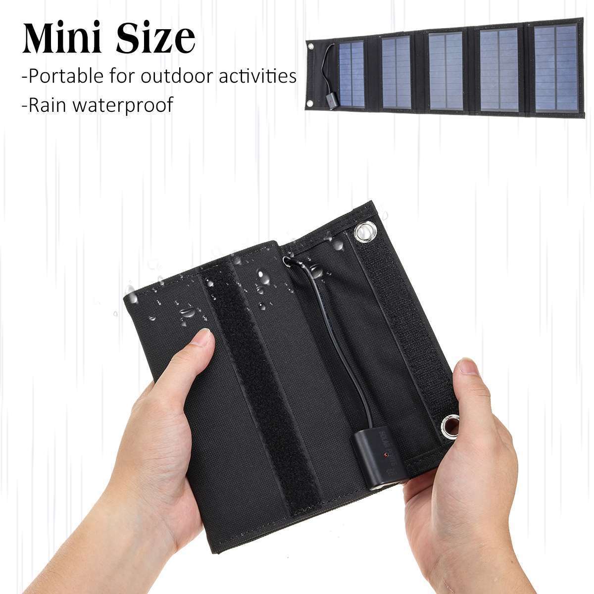25W Solar Panel Foldable Portable Waterproof USB Energy Solar Cell Charger