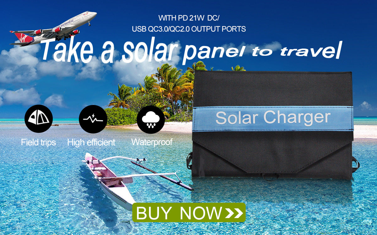 21W USB Foldable Solar Panel Flexible Small Waterproof 5V Folding Solar Panels