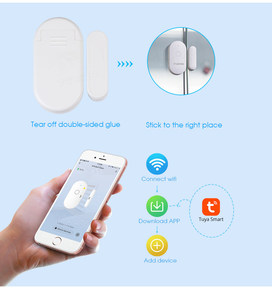 Tuya Smart WiFi Door Sensor Door Open