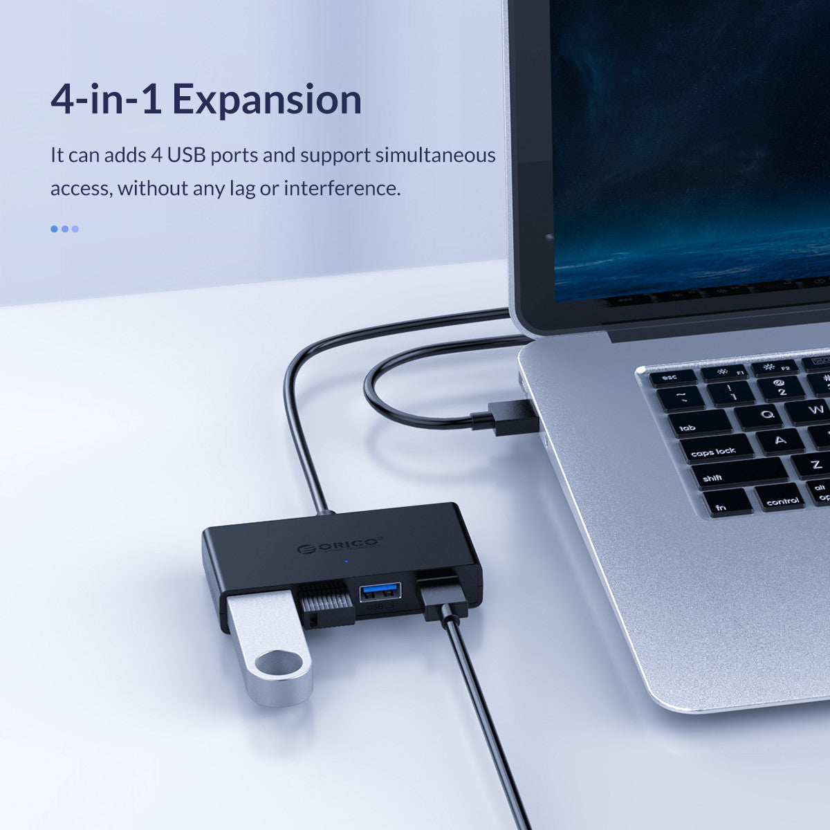 USB HUB 4 Port USB 3.0 Splitter With Micro USB Power Port Multiple High Speed OTG Adapter for Computer Laptop Accessories
