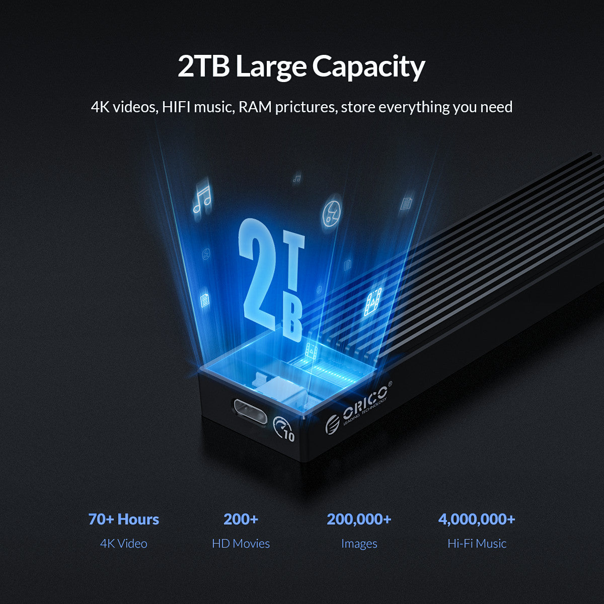 LSDT M.2 NVME Enclosure USB C Gen2 10Gbps PCIe SSD Case M2 SATA NGFF 5Gbps SSD Case Tool Free For 2230/2242/2260/2280 SSD