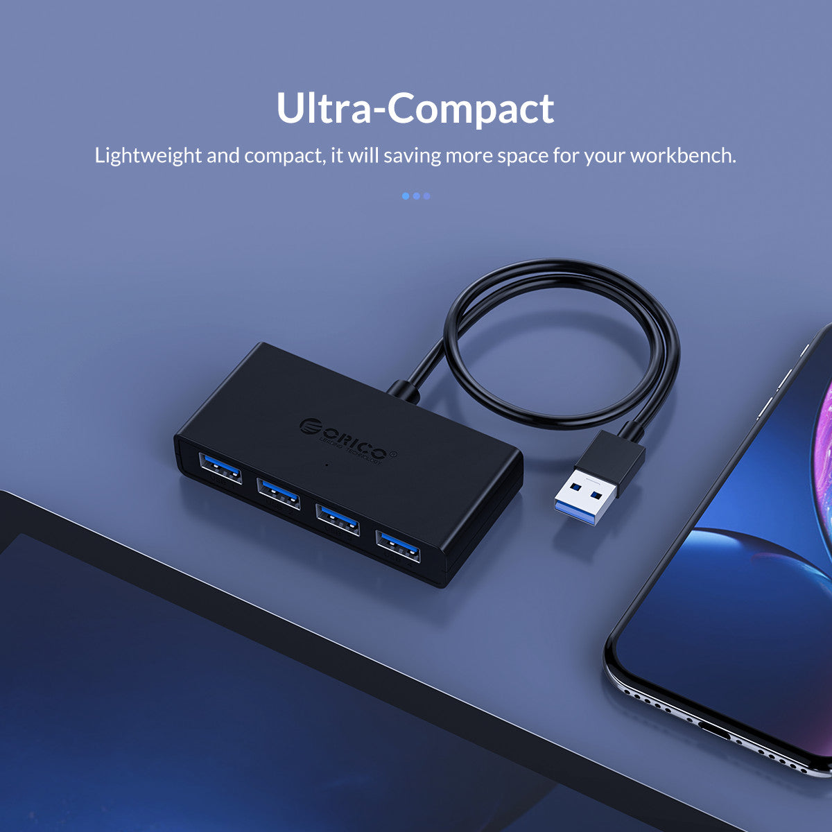 USB HUB 4 Port USB 3.0 Splitter With Micro USB Power Port Multiple High Speed OTG Adapter for Computer Laptop Accessories