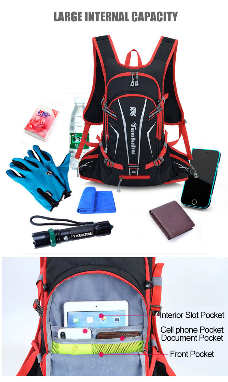 25L Sport Cycling Bag Rid Backpack For Bicycle Women Men Bike Outdoor Running Hiking Black Reflective Cycling Backpack