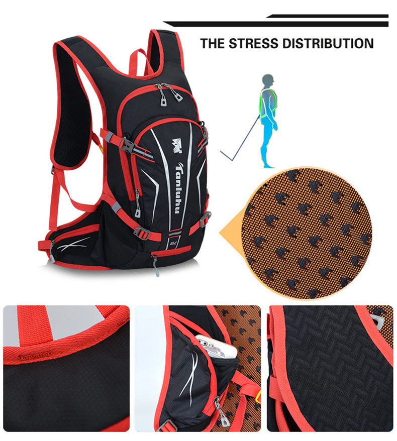 25L Sport Cycling Bag Rid Backpack For Bicycle Women Men Bike Outdoor Running Hiking Black Reflective Cycling Backpack