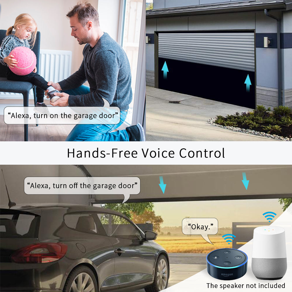 Tuya Smart Life Garage Door Sensor Opener Controller WiFi Switch Amazon Alexa Echo Google Home DIY Smart Home App Alert No Hub