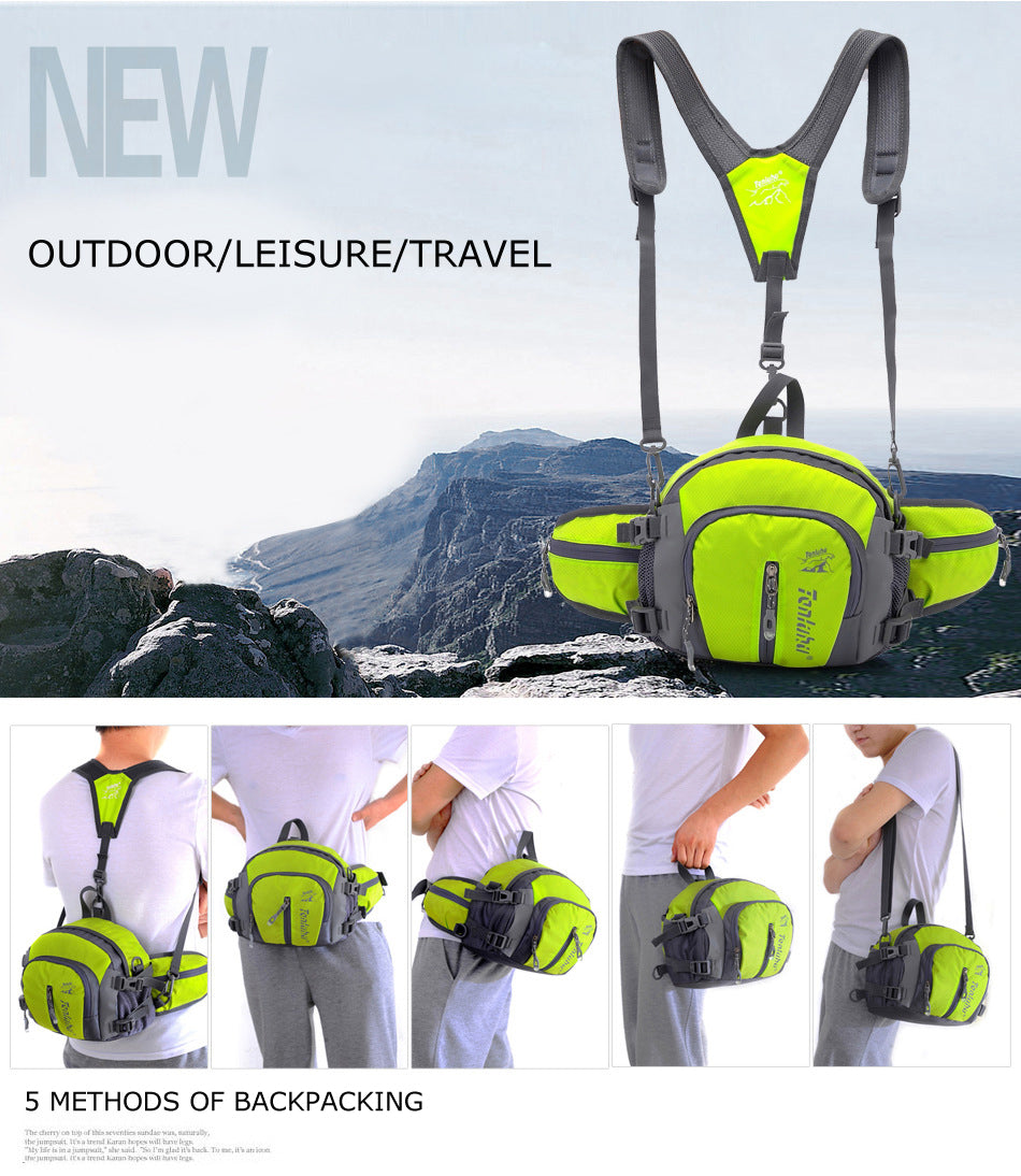 Waterproof Sports Bag Men Women Climbing Hiking Cycling Running Bottle Holder Shoulder Cross Backpack Handbag Waist Bag