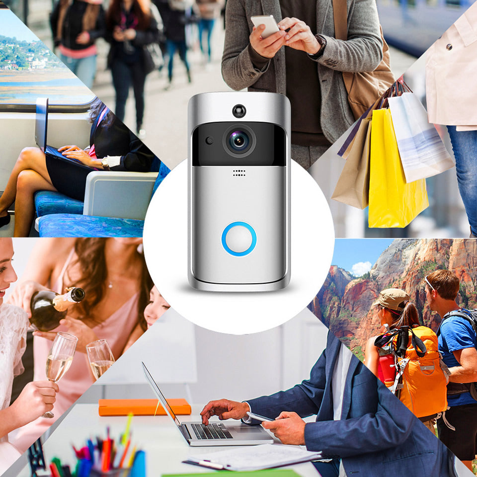 Smart Doorbell Camera Wifi Wireless Call Intercom Video-Eye for Apartments Door Bell Ring for Phone Home Security Cameras