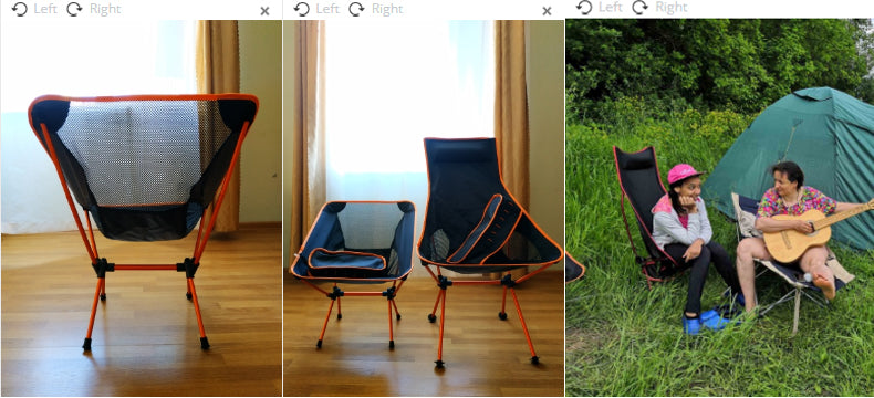 Outdoor Moon Chair Lightweight Fishing Camping BBQ Chairs Portable Folding Extended Hiking Seat Garden Ultralight