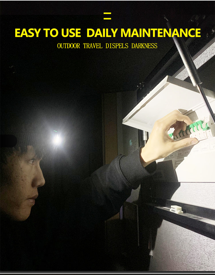 Led Headlamp Built-in Battery Rechargeable Headlight Head Waterproof Lamp White & Red Lighting for Camping Working