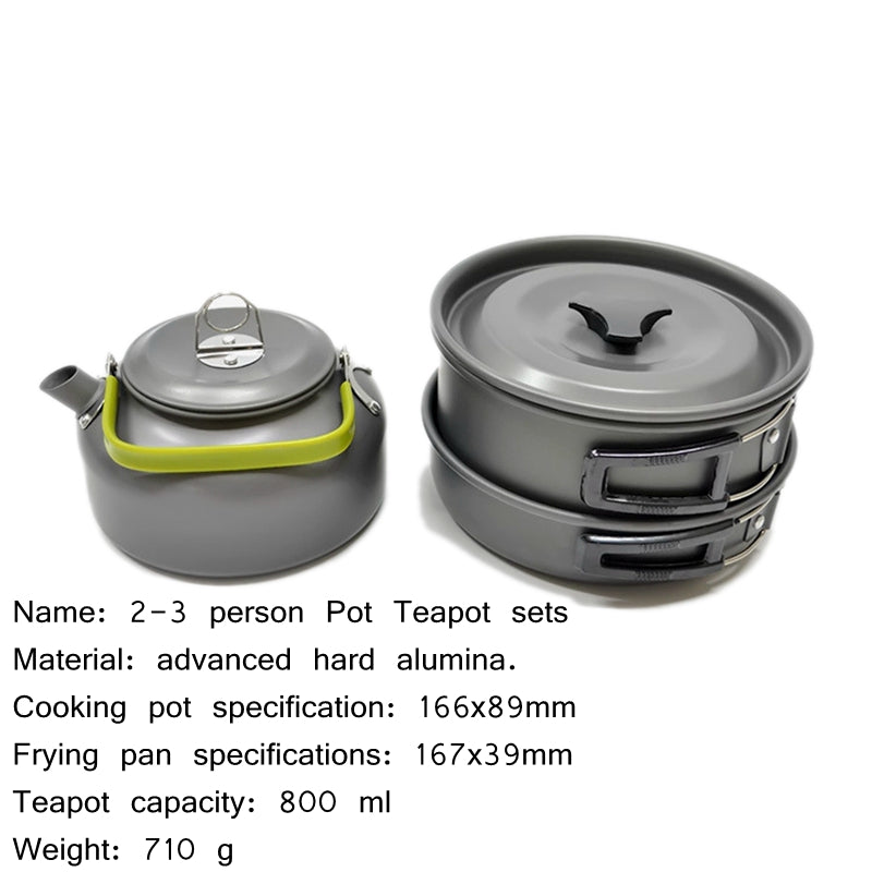 Ultra-light Aluminum Alloy Camping Cookware Utensils Outdoor Cooking Teapot