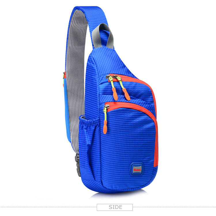 Waterproof Nylon Outdoor Sports Anti Theft Bag Climbing Hiking Cycling Bottle Holder Shoulder Cross Body Chest Bag