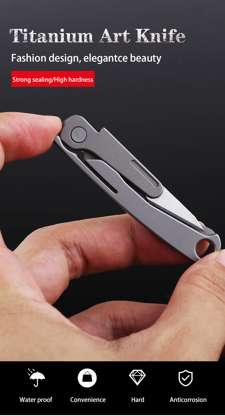 Folding knife multi-functional emergency medical EDC titanium