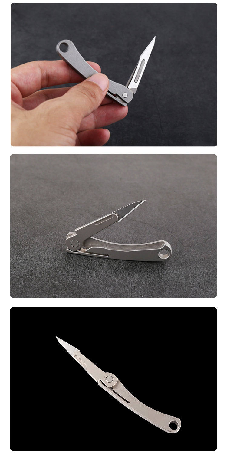 Folding knife multi-functional emergency medical EDC titanium