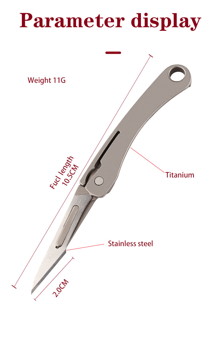 Folding knife multi-functional emergency medical EDC titanium
