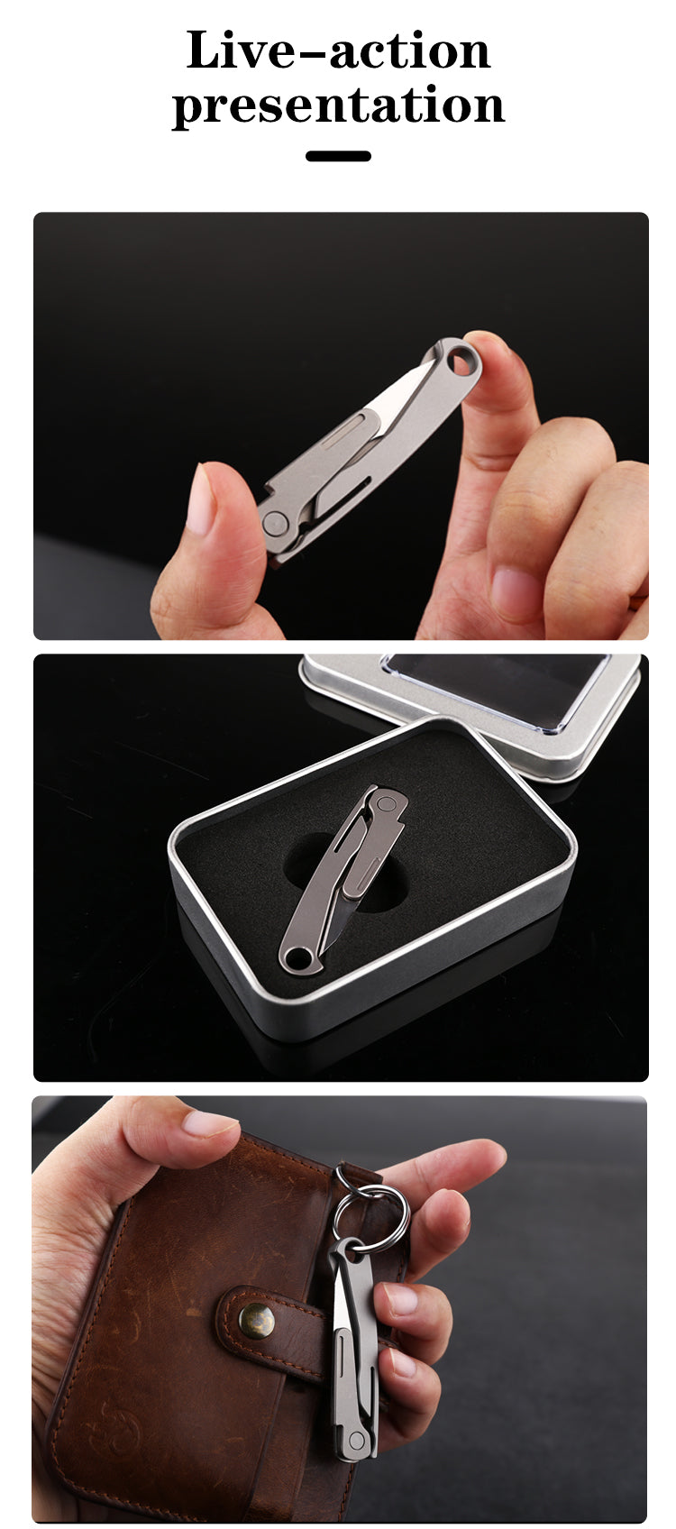 Folding knife multi-functional emergency medical EDC titanium