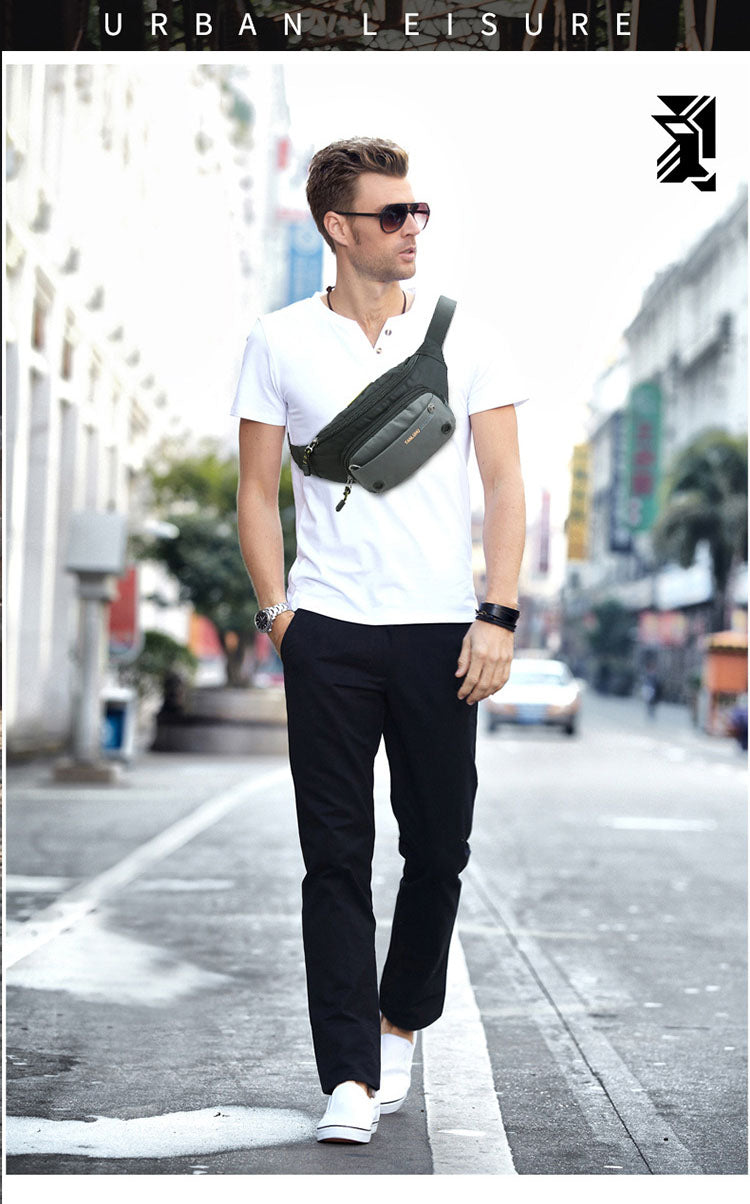Fashion Man Waist Bag Fanny Pack Waterproof Chest Pack
