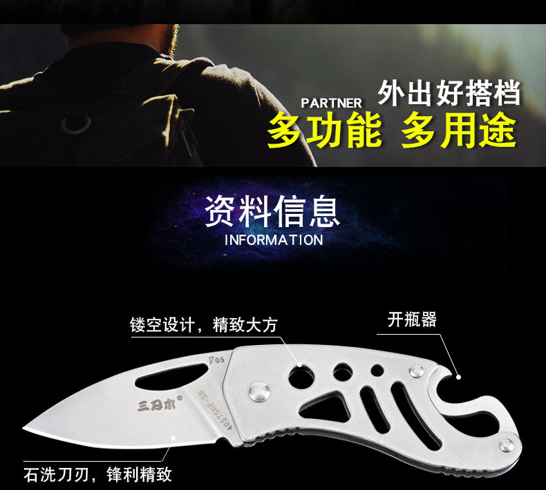 Bushcraft Folding knife multi-functional emergency medical EDC knife