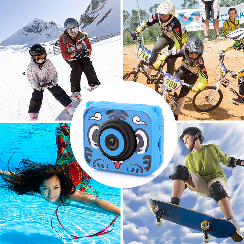 Wautton Kids Sports Camera 1080P Waterproof High Resolution