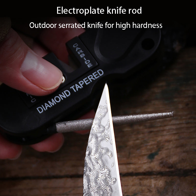 Outdoor Pocket Knife Sharpener Camping Equipment Portable Durable Outdoor Survival Tools Multifunctional Fish Hook Sharpen Stone