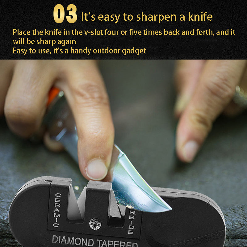 Outdoor Pocket Knife Sharpener Camping Equipment Portable Durable Outdoor Survival Tools Multifunctional Fish Hook Sharpen Stone