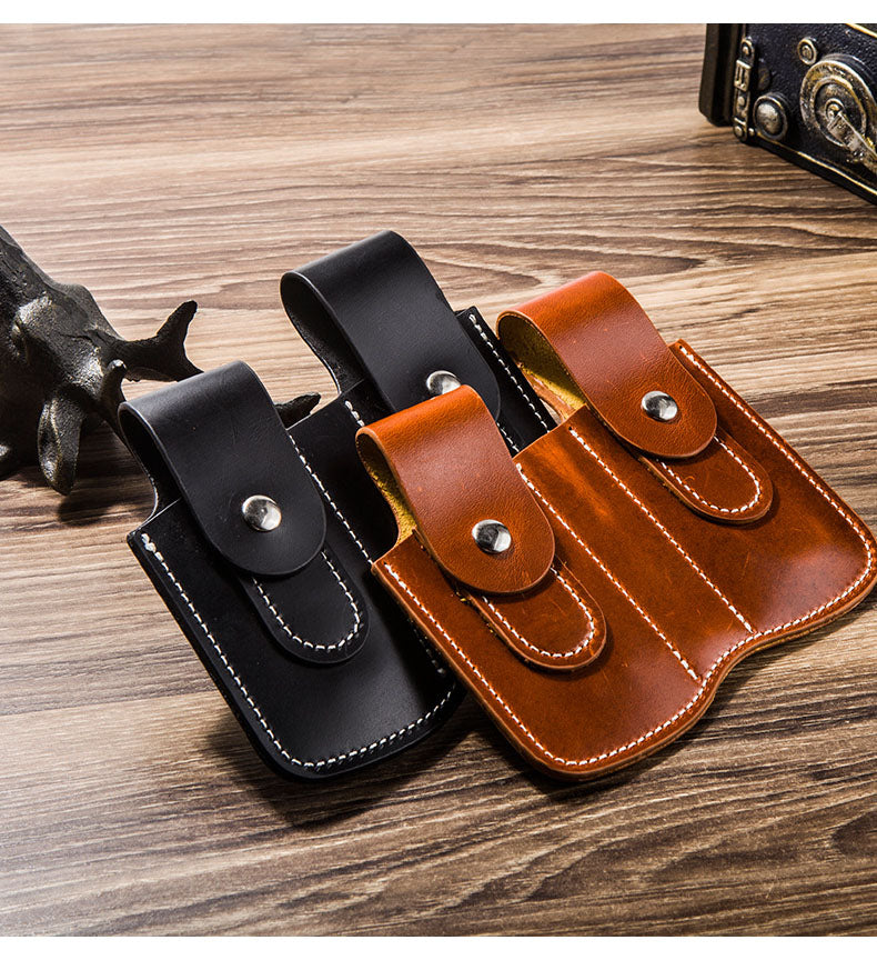 Leather Multitool Pouch with Two Pockets