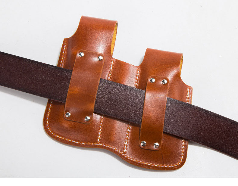 Leather Multitool Pouch with Two Pockets