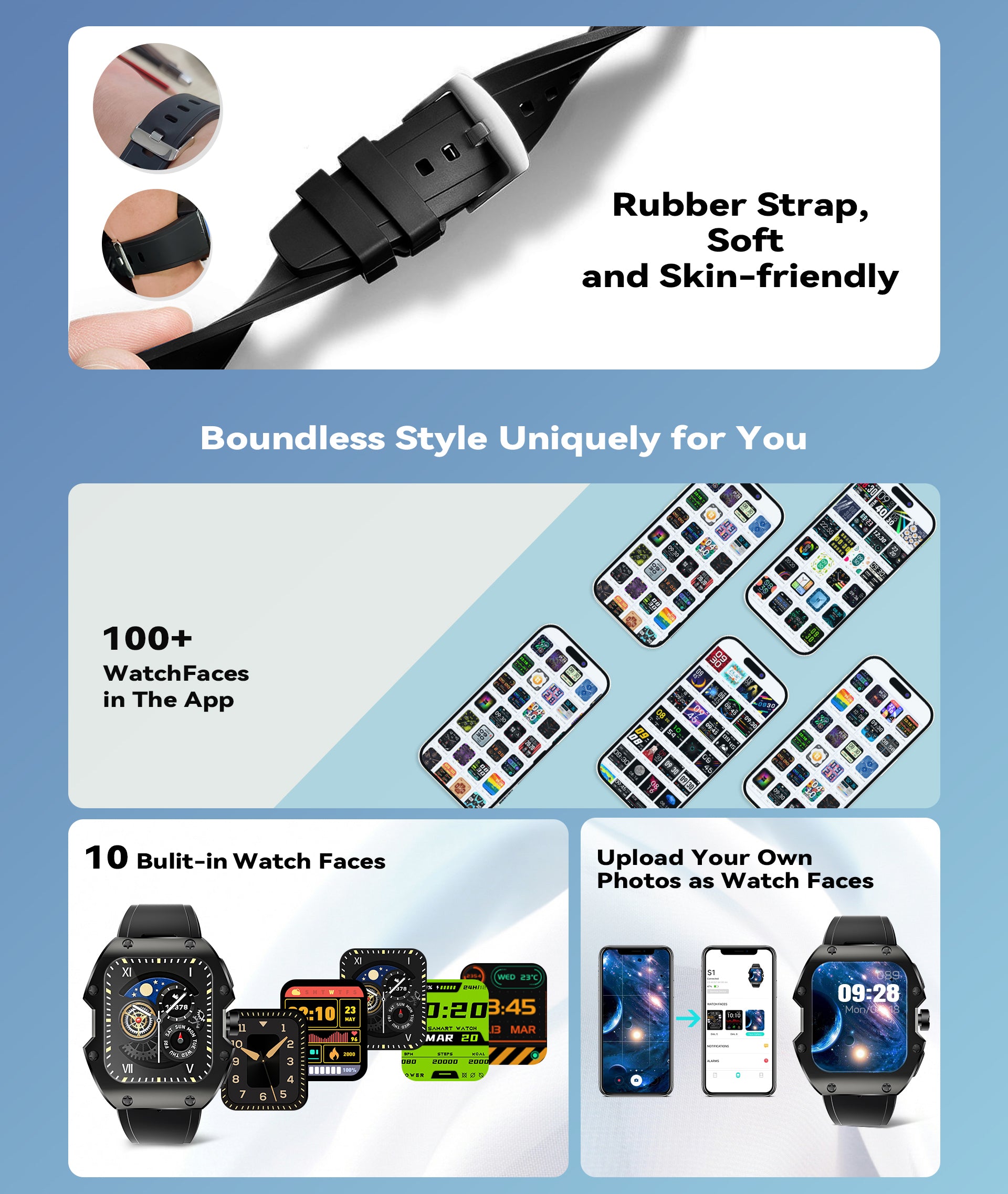 rugged smart watches for men waterproof