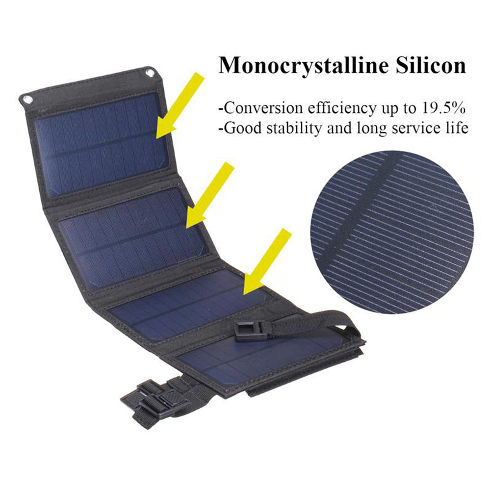 20W USB Foldable Solar Panel Flexible Small Waterproof 5V Folding Solar Panels Cells For Smartphone Battery Charger