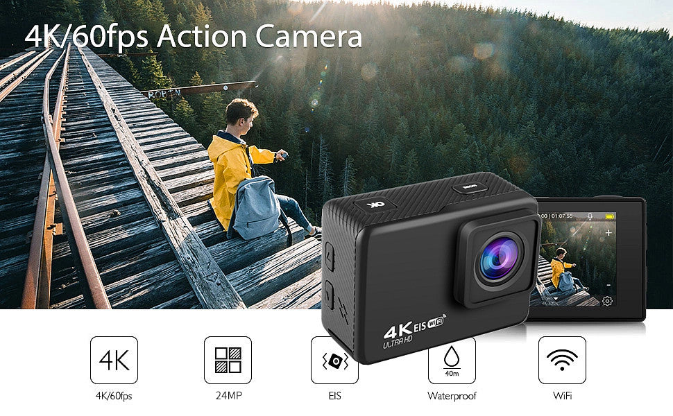 4K HD Sports Camera Waterproof upto 100m 4k/60fps Sports Camera