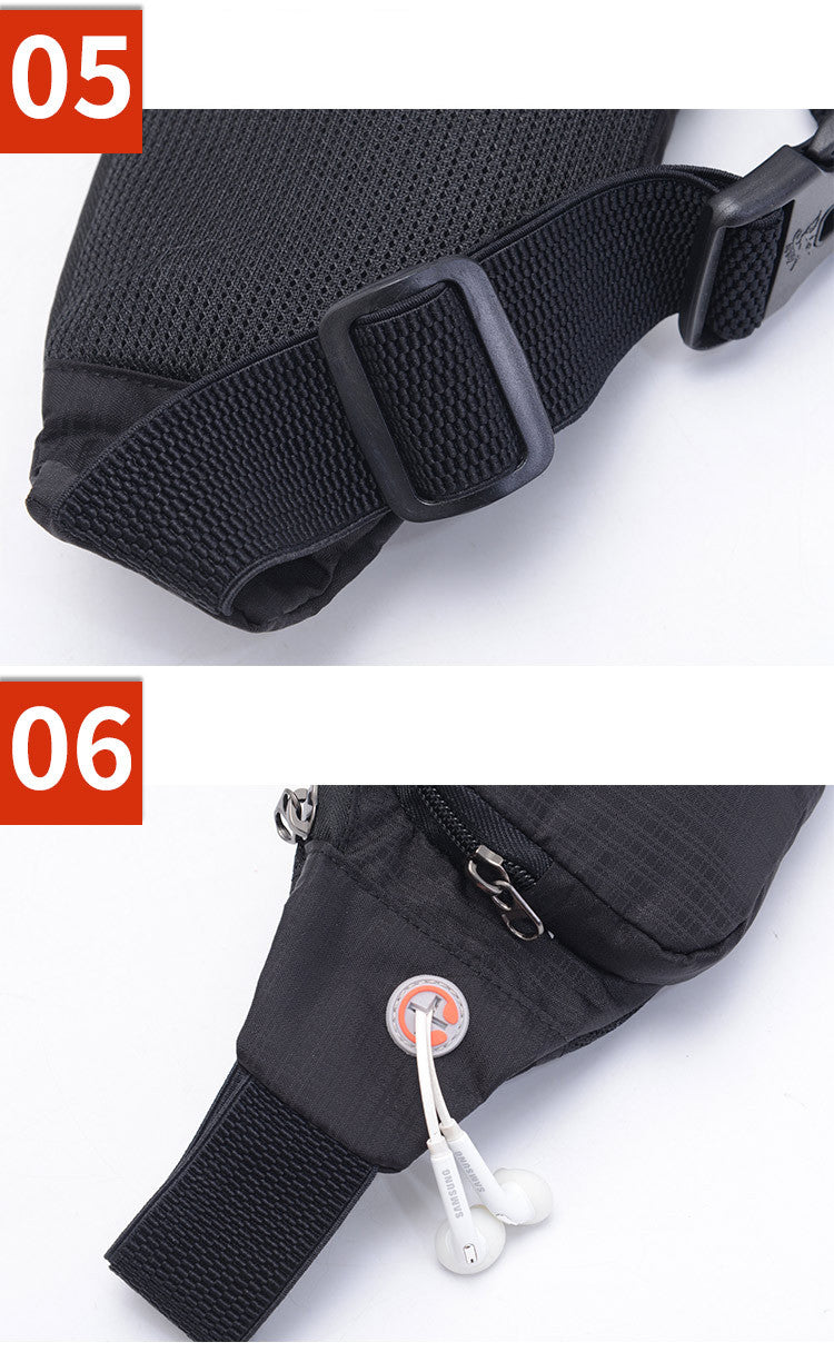 bum bag with earphone hole