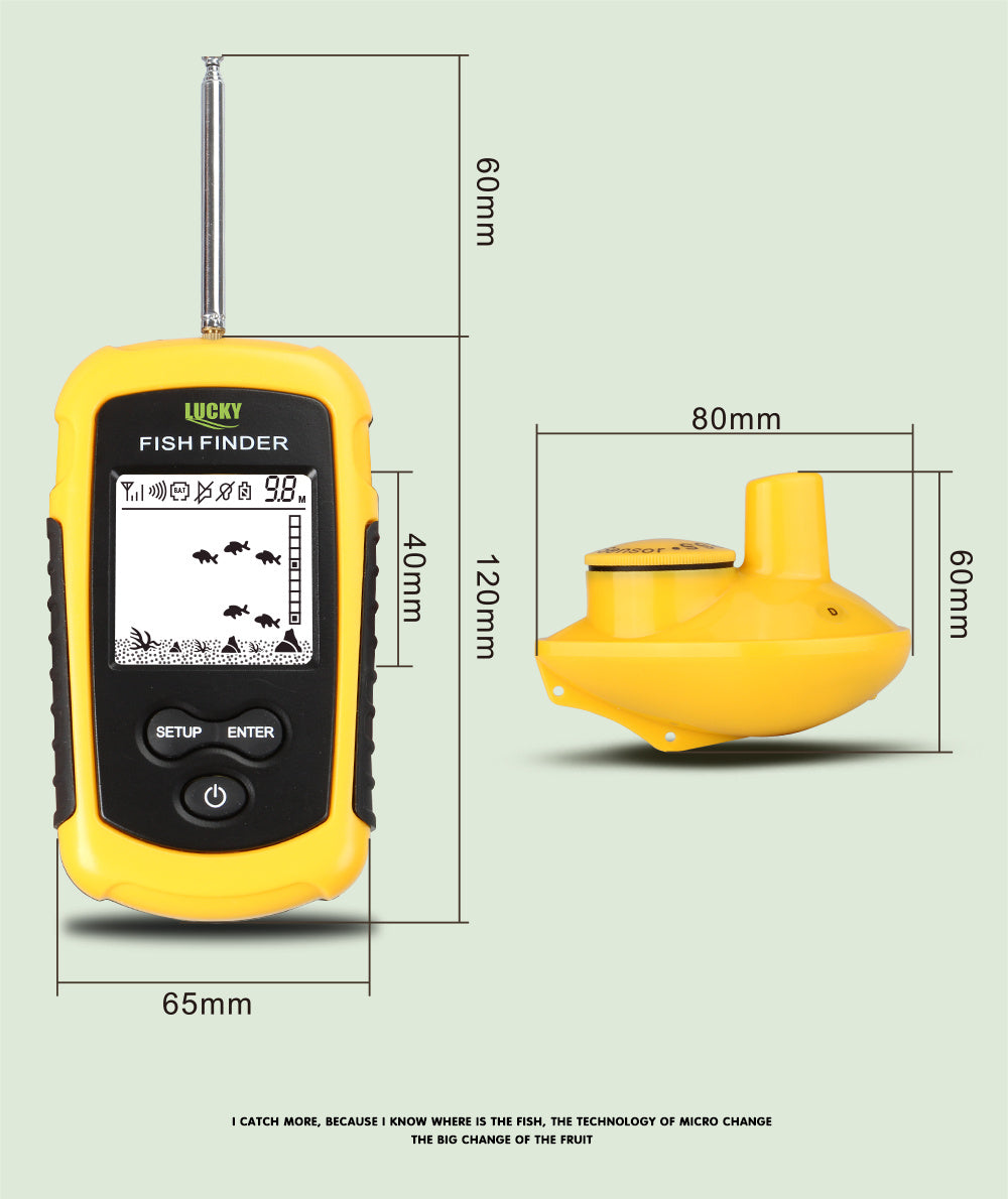 Fish Finder Portable Echo Sounder Sonar Depth Ocean River Wireless Fish Finder