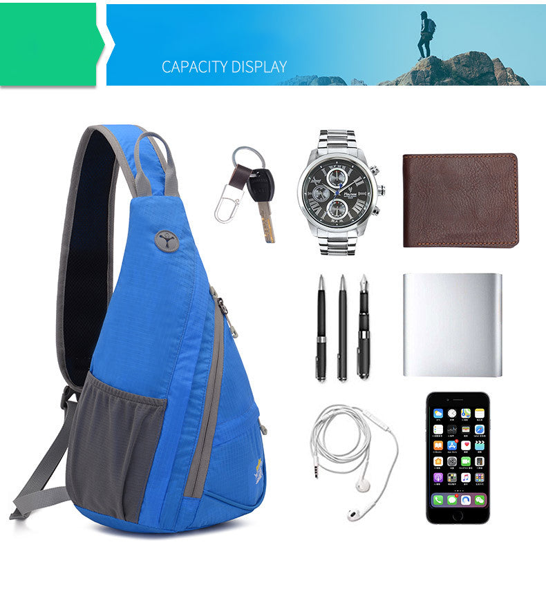 Nylon Sports Bag Men Women Chest Bag Outdoor Climbing Hiking Bag