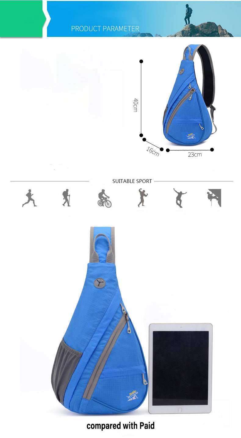 Nylon Sports Bag Men Women Chest Bag Outdoor Climbing Hiking Bag