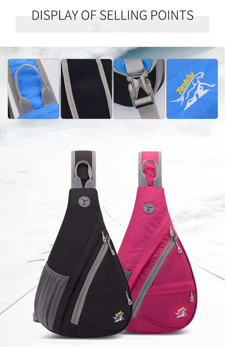Nylon Sports Bag Men Women Chest Bag Outdoor Climbing Hiking Bag