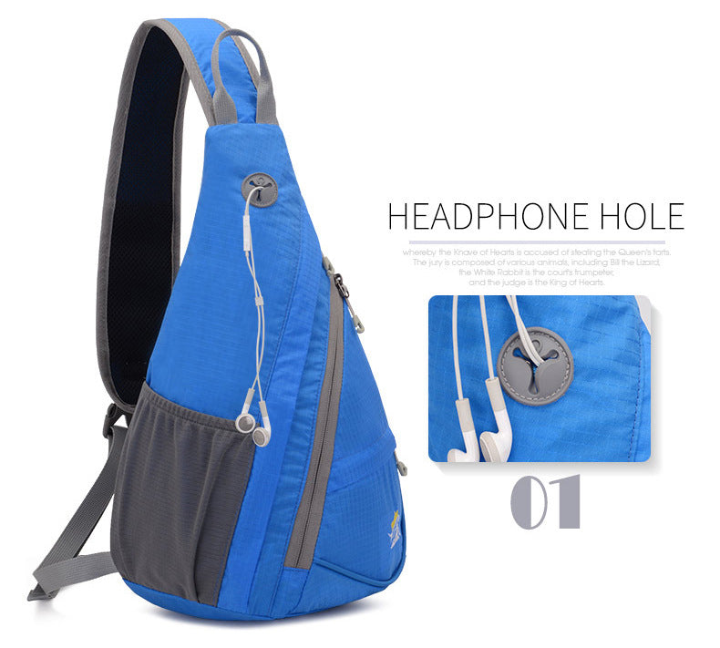 Nylon Sports Bag Men Women Chest Bag Outdoor Climbing Hiking Bag