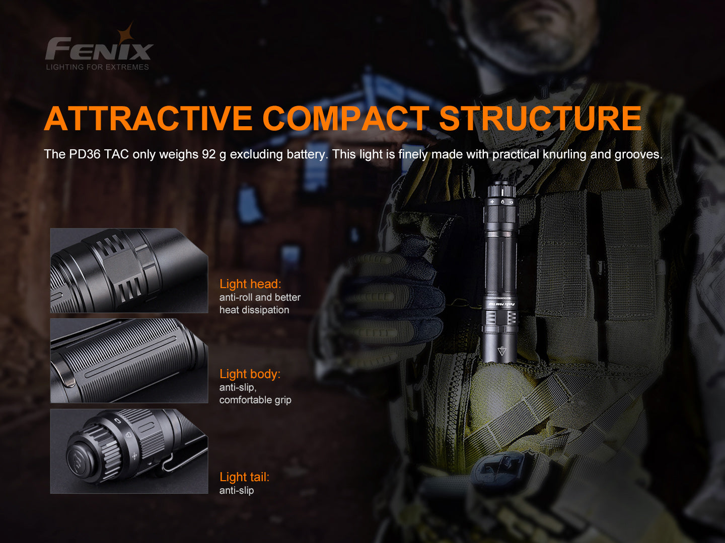 Fenix Tactical Flashlight PD36 Tac