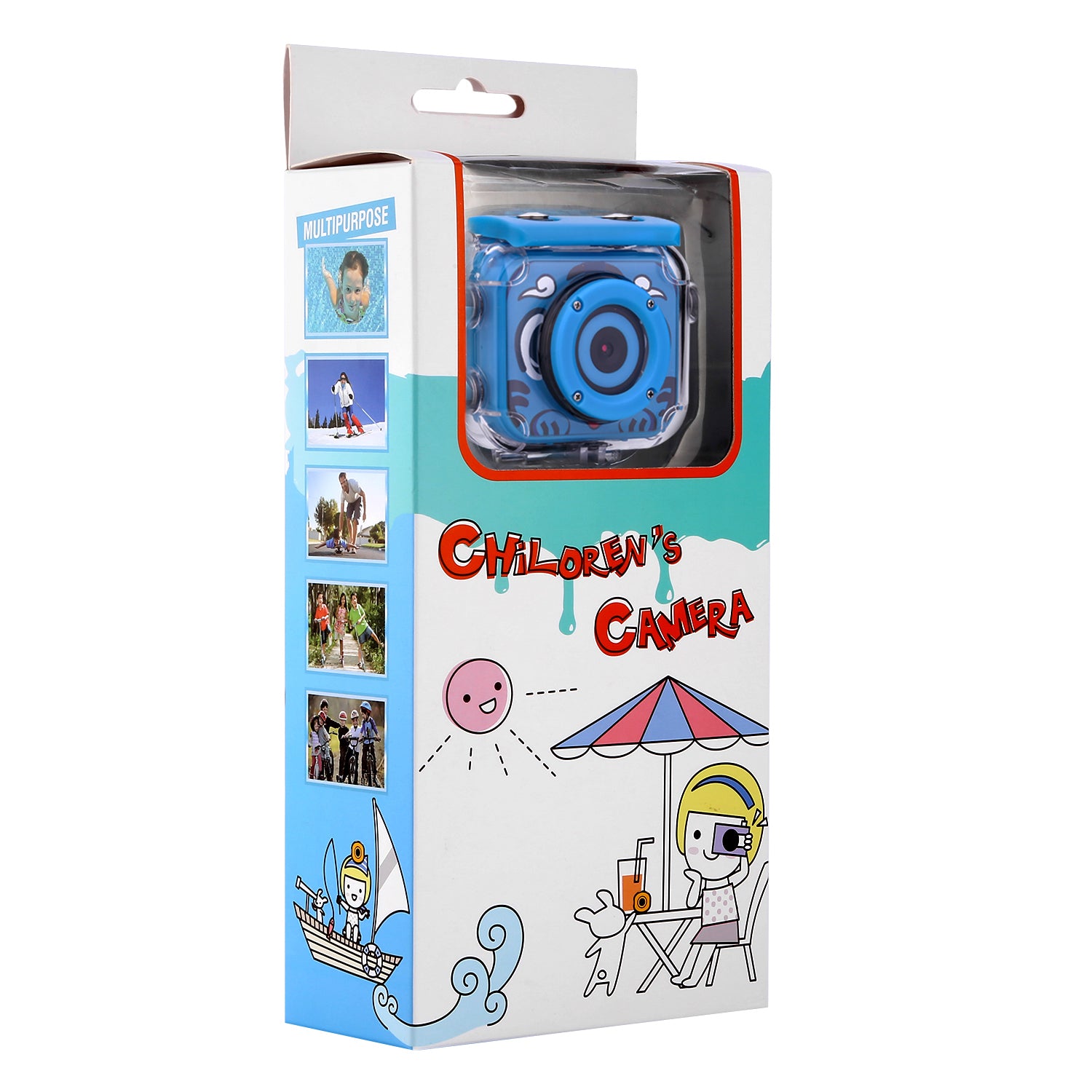 Wautton Kids Sports Camera 1080P Waterproof High Resolution