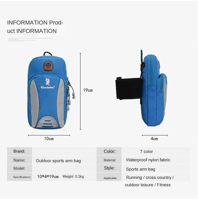 Outdoor Mobile Phone Bag for Men and Women Arm Bag Sports Mobile Phone Arm Cover Wrist Bag Shoulder Bag